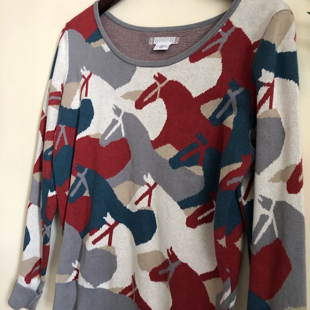 • SOLD • UO Cooperative Horse Print Sweater - Picture 2 of 4